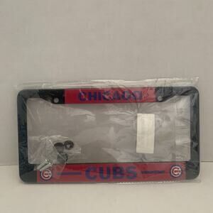 Chicago Cubs License Plate Cover Black 12''x 6.5''Baseball MLB Brand New